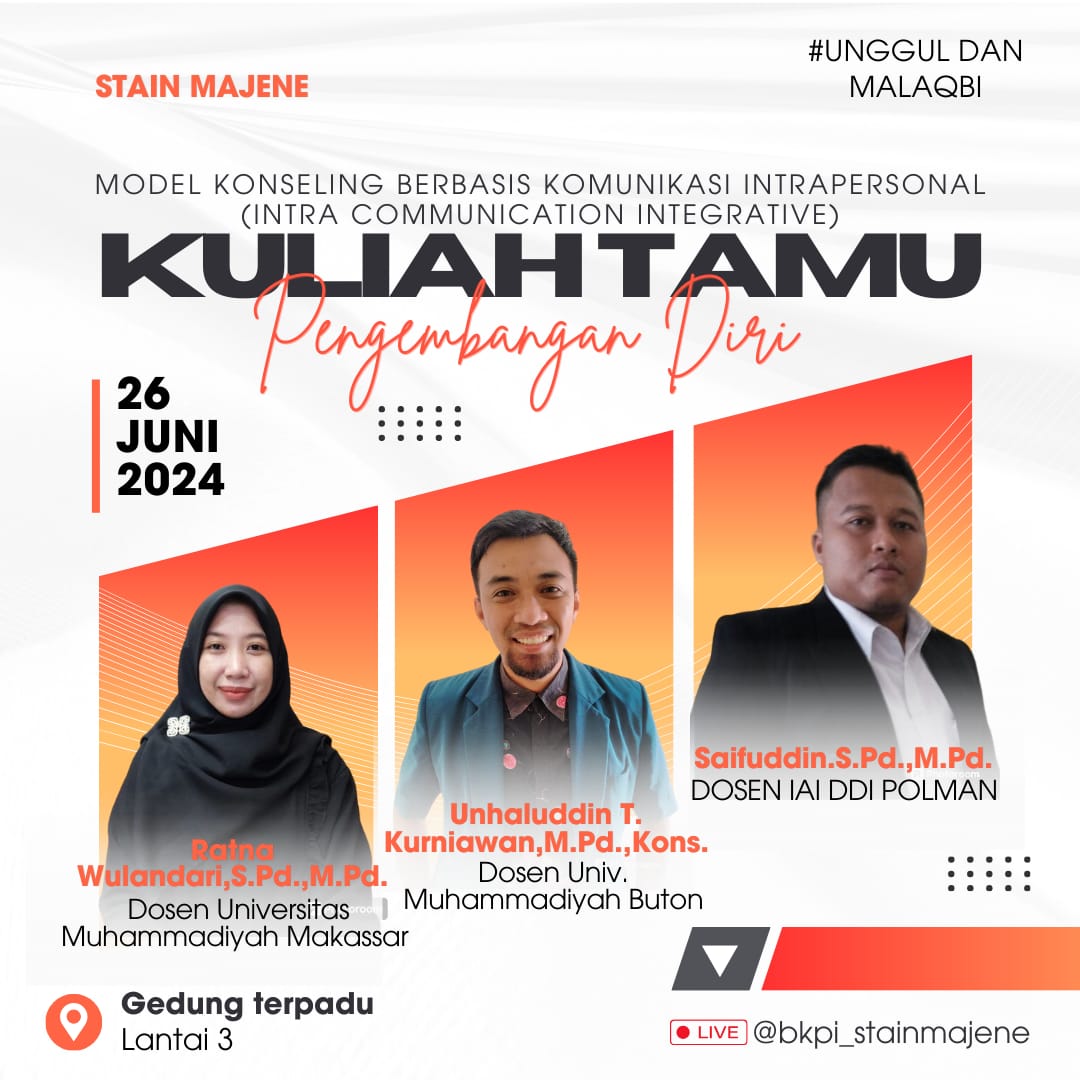 BKPI STAIN MAJENE GELAR KULIAH TAMU BERTEMA KESEHATAN MENTAL DAN KOMUNIKASI INTRAPERSONAL